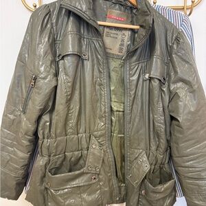 Prada Olive Green Polyester Jacket